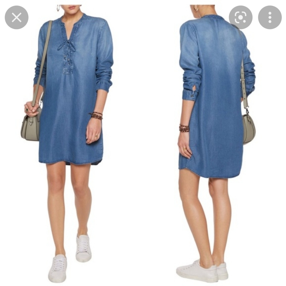 SPLENDID chambray long sleeve shift dress size SMALL